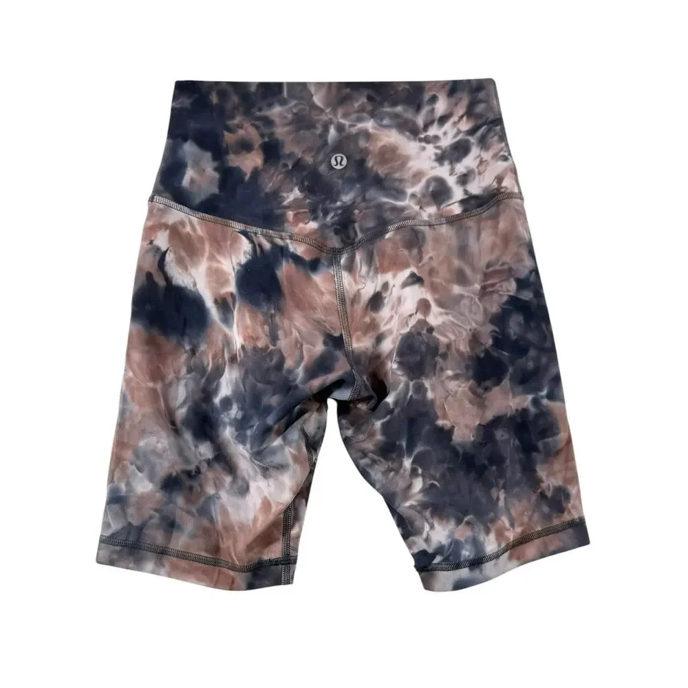 lululemon Align High Rise Biker Shorts 4 Diamond Dye Smoky Topaz Athleisure